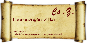 Cseresznyés Zita névjegykártya