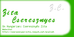 zita cseresznyes business card