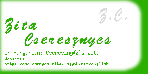 zita cseresznyes business card